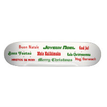 Julhälsningar från värld runt skate deck