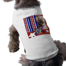 Juli 4th smällare - Pitbull - Jersey flicka Hund Tee