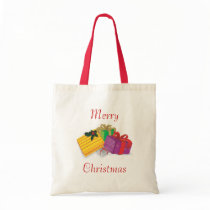 Julklappar hänger lös tote bags