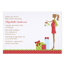 Julmamma som är baby showerinbjudningar