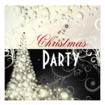 Julpartyinbjudningar, champagne bubblar