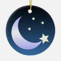 Julprydnad - måne och stjärnor julgransdekoration
