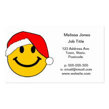 JulSanta smiley face Visitkort Mall
