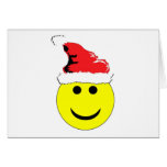 JulSmiley med en Santa hatt Kort