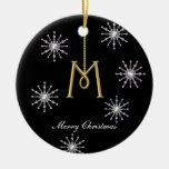 Julsnöflingor för Monogram M Julgransdekoration