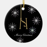 Julsnöflingor för Monogram N Julgranskulor