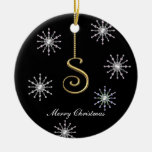 Julsnöflingor för Monogram S Jul Dekorationer