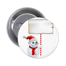 Julsnögubben och undertecknar pins