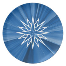 Julstjärnaportionen pläterar dinner plate