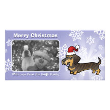 Jultax (wirehair) anpassade foto kort