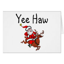 Jultomten för Cowboy för Yee Hawjul Hälsningskort