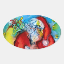 JULTOMTEN MED LYKTAN I JULNATTEN OVALA KLISTERMÄRKEN