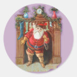 Jultomtenspis Rund Klistermärke