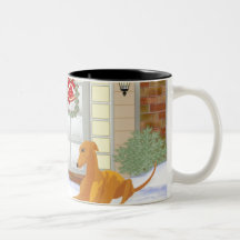 Julvinthund Kaffe Mugg