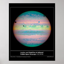 Jupiter&amp; SatellitesInIR-2004-3 Affischer