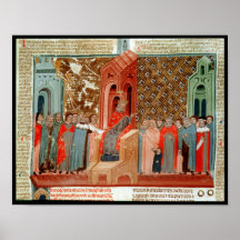 Justinian kejsare och hans domstol affisch