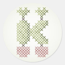 K-Monogramkor syr häckklistermärken