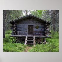 Kabin i skog posters