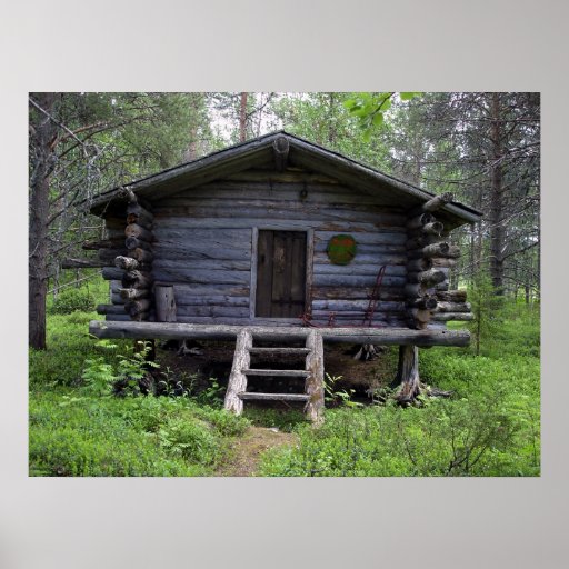Kabin i skog posters