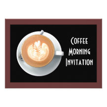 Kaffe cirklar inbjudankortet