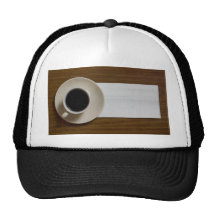 Kaffe med servetten trucker keps