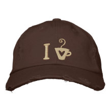 Kaffeälskare broderade hatt
