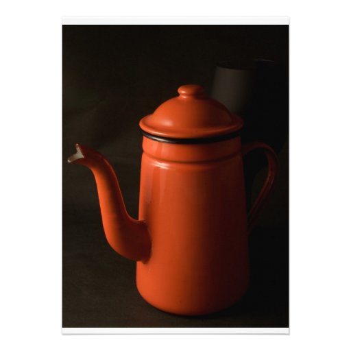 Kaffekruka och exponeringsglas anpassade tillkännagivande