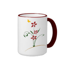 Kaffemugg för blom- design