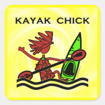 Kajakchickdesigner & saker klistermärke