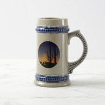 Kaktus och Kokopelli runda Mugg