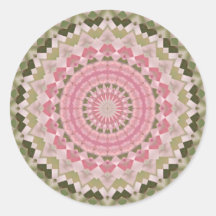 kaleidoscopekuvertsälar runda klistermärken