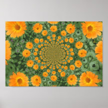 kaleidoscopic blommaaffisch