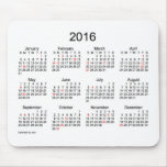 Kalender 2016 med helgdagar mus mattor