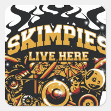 Kalgoorlie Gold Mining town-with skimpies theme Square Sticker
