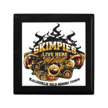 Kalgoorlie Gold Mining town-with skimpies theme Trinket Box