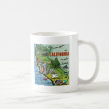 Kalifornien karta kaffe muggar