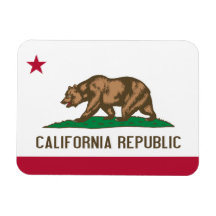 Kalifornisk flagga vinyl magnet