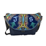 Kall abstrakt Meseenger baksida med monogramen Kurir Väskor