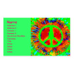 Kall abstrakt Psychedelic Tie-Färg fredstecken Visit Kort