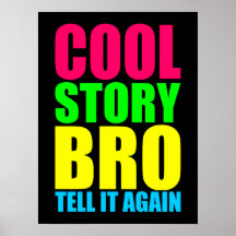 Kall berättelse Bro för neon Print