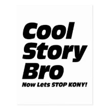 Kall berättelse Bro - låter nu stoppet Kony Vykort