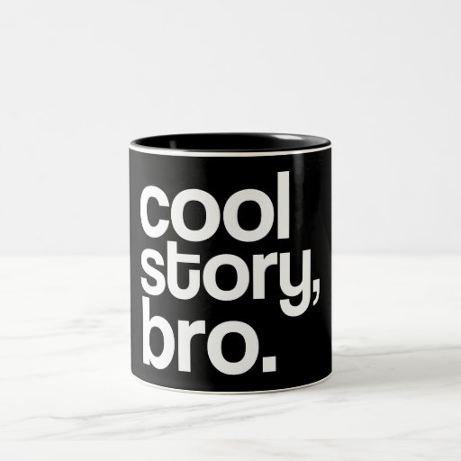 kall berättelse, bro. mugg