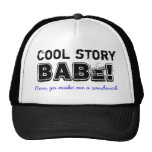 Kall berättelsebabe, smörgås baseball hat