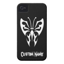Kall enkel elegant stam- klassikersvartvit iPhone 4 cases
