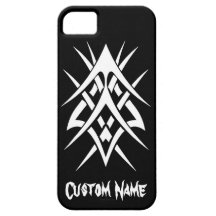 Kall enkel elegant stam- klassikersvartvit iPhone 5 cases