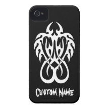 Kall enkel elegant stam- klassikersvartvit iPhone 4 case