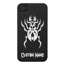 Kall enkel elegant stam- klassikersvartvit Case-Mate iPhone 4 case