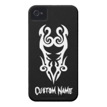 Kall enkel elegant stam- klassikersvartvit iPhone 4 Case-Mate fodraler