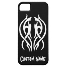 Kall enkel elegant stam- klassikersvartvit iPhone 5 cover