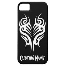 Kall enkel elegant stam- klassikersvartvit iPhone 5 fodral